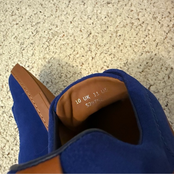 Zegna Triple Stitch Blue Suede Sneakers